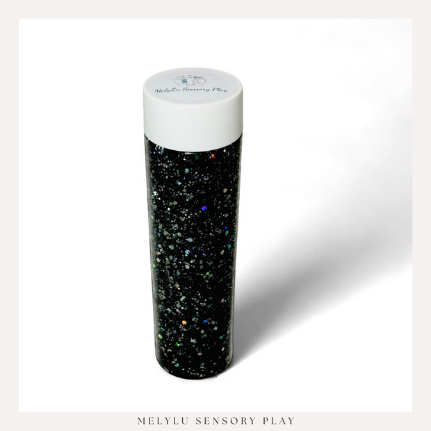 STAR LIGHT GLITTER CALMING BOTTLE—BLACK