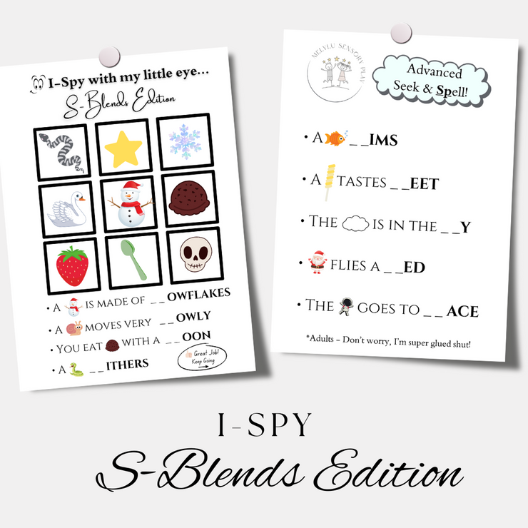 I-SPY SENSORY BOTTLE—S-BLENDS EDITION