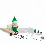 Elf Builds a Snow Man - Play Dough Ornament