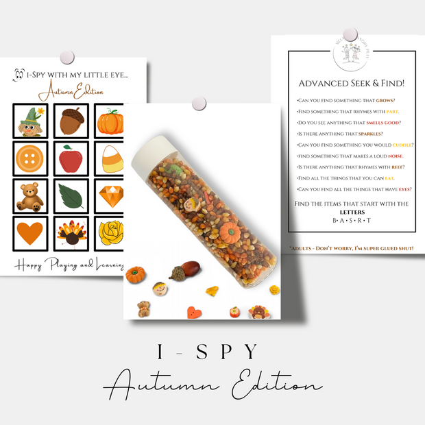 I-SPY SENSORY BOTTLE - AUTUMN EDITION