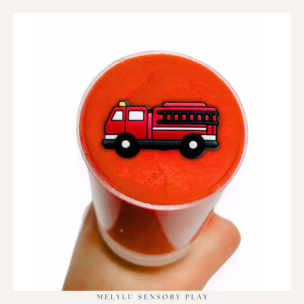 FIRE TRUCK Play Dough Push-Pop
